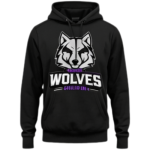 Melton Wolves Hoodie - Black